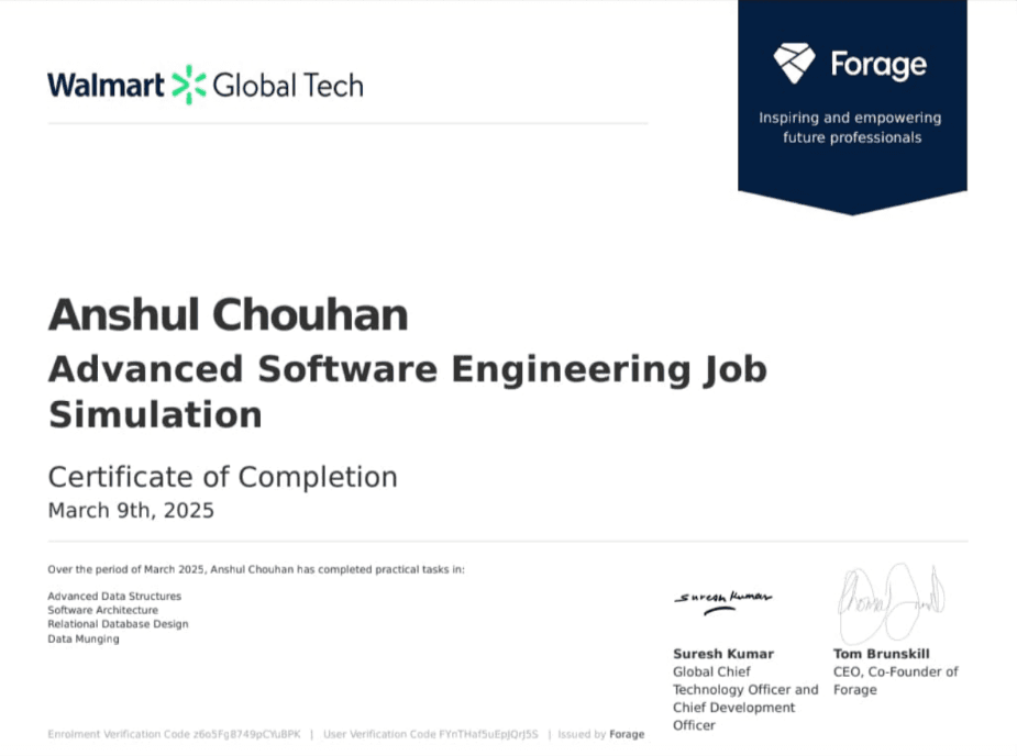 Walmart Virtual Experience Program